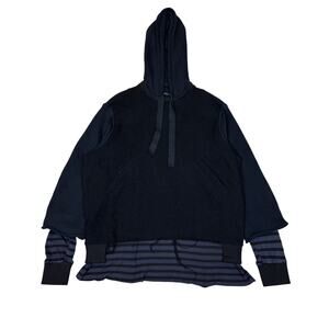 LongJourney Deconstructed Hoodie Men's Large Grunge Punk Emo Goth Streetwear